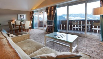 Allgäu Sonne Suite Wohnraum in der Allgäu Sonne Suite