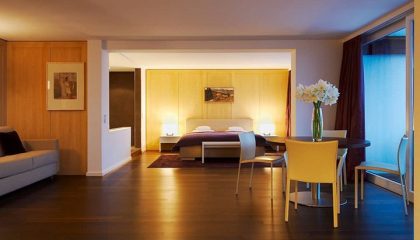 Allgäu Sonne Suite Südseid Bett in der Allgäu Sonne Suite Südseite
