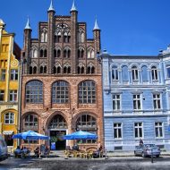 Stralsund Bunte historische Gebäude in Stralsund
