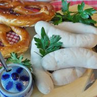 Weisswurst Weisswurst und Brezeln