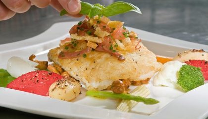 Fischfilet Gericht mit Fischfilet