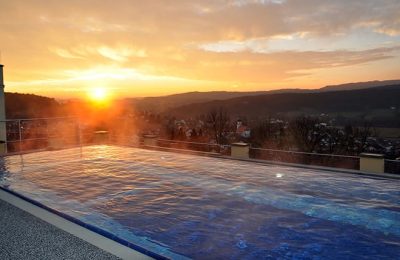 Dachpool Sonnenuntergang im Dachpool