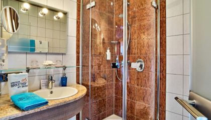 Komfortdoppelzimmer Rosenquarz Bad Bad im Komfortdoppelzimmer Rosenquarz