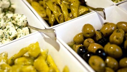 Buffet Zutaten des Buffets in der Nahaufnahme