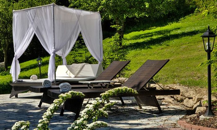 Himmelbetten Himmelbett im Garten