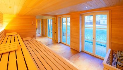 Sauna Orang leuchtende Sauna