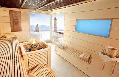Japanische Zensauna Helle Holzsauna