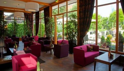 Garten Garten Bistro mit Blick auf die Natur