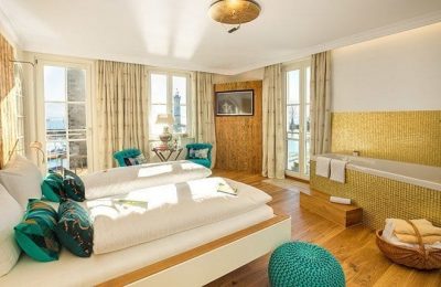 Panorama Deluxe Bett im Zimmer Panorama Deluxe