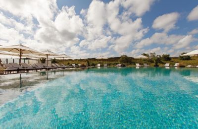 Wasser Blick auf die Wasserobfläche des Außenpools