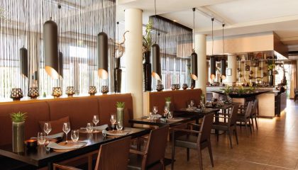 Dünenrestaurant Gedeckte Tische im Dünenrestaurant
