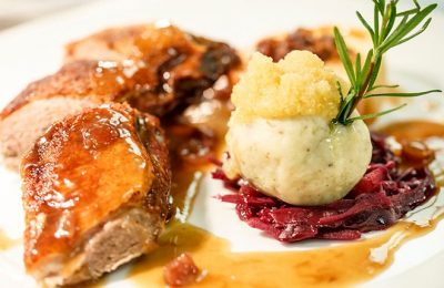 Gericht Frisch zubereitetes Gericht aus der Küche