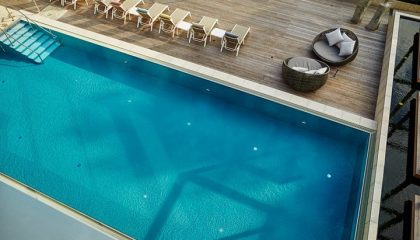 Outdoor Pool Luftaufnahme vom Outdoor Pool