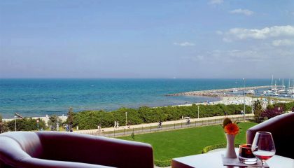 Meerblick Blick auf das Meer der Ostsee von der Bar aus