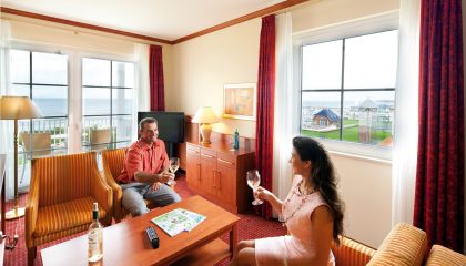 Turmsuite Wohnraum in der Turmsuite